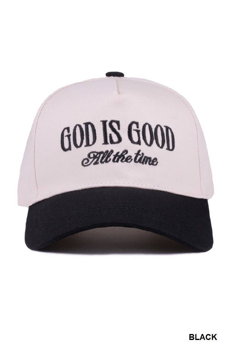 God Is Good All The Time Two-tone Canvas Cap