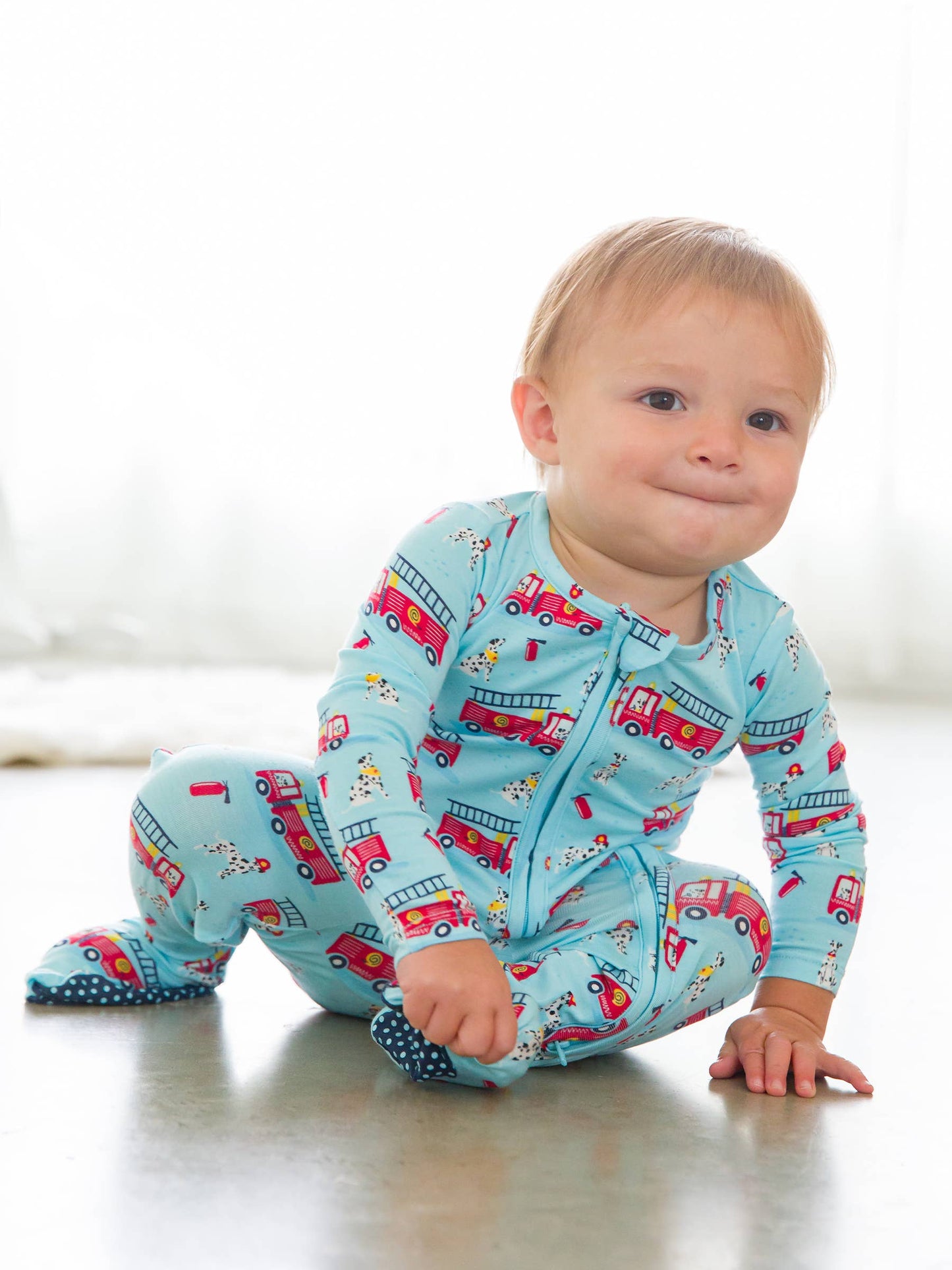 Baby Boys Paws To The Rescue Bamboo Viscose Footed One Piece Pajama
