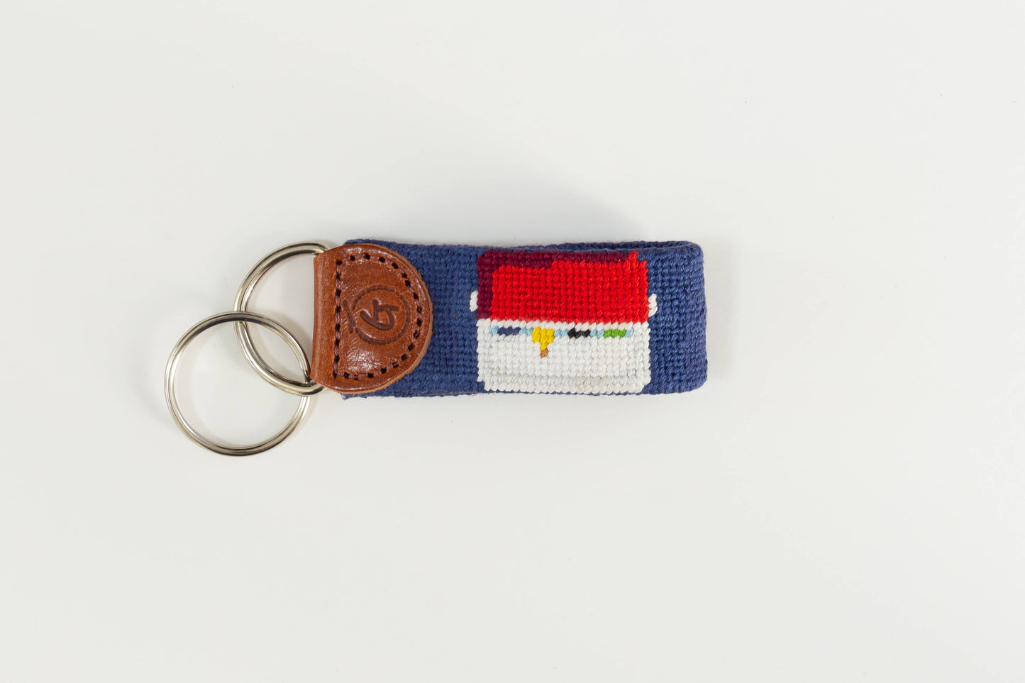 Tailgate Lovers Needlepoint Keychain