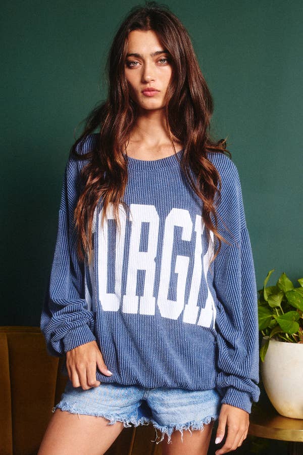 Georgia Comfy Oversize Graphic Sweatshirt, Gameday