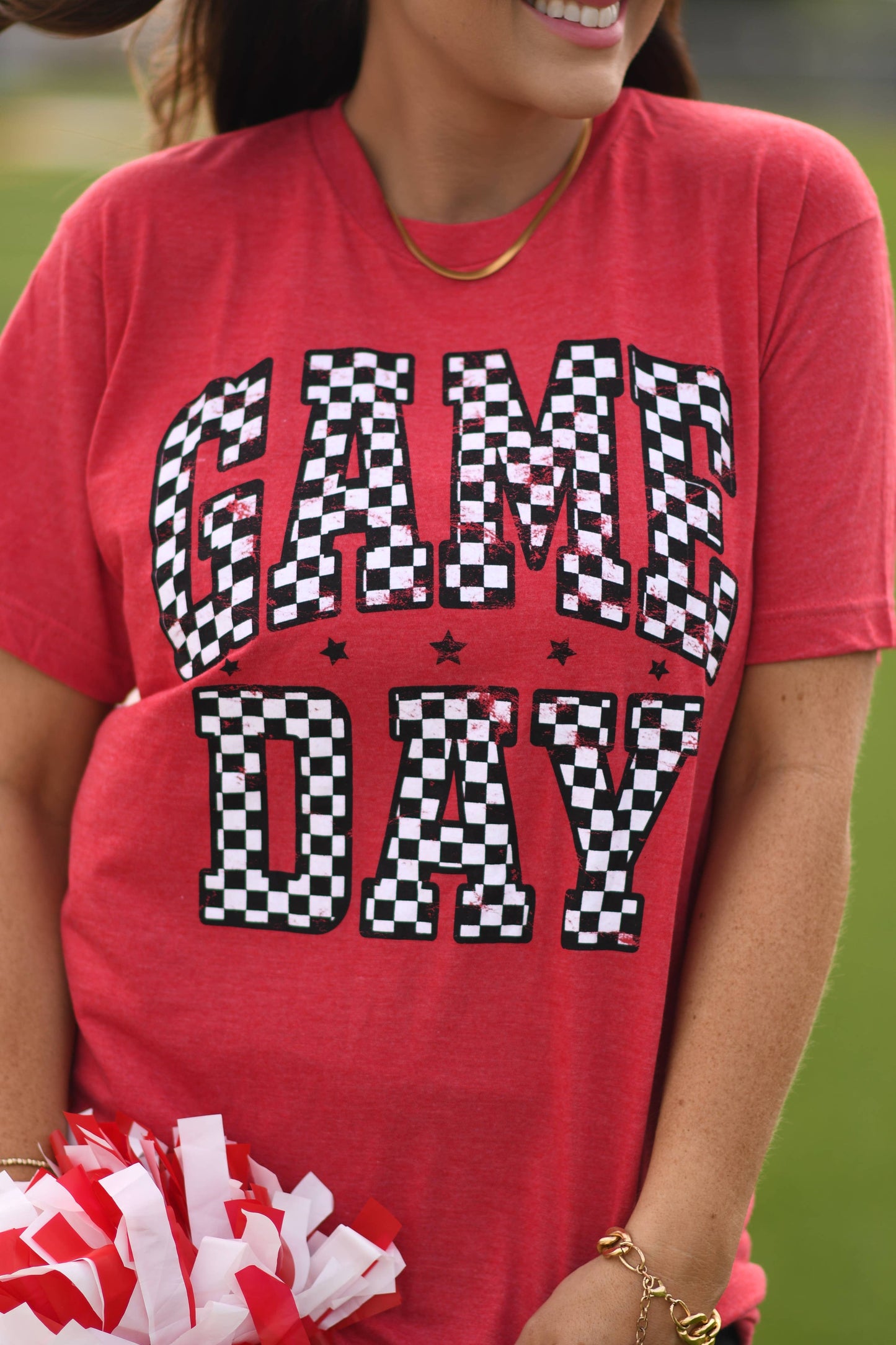 RTS Red Checkered Game Day Tee