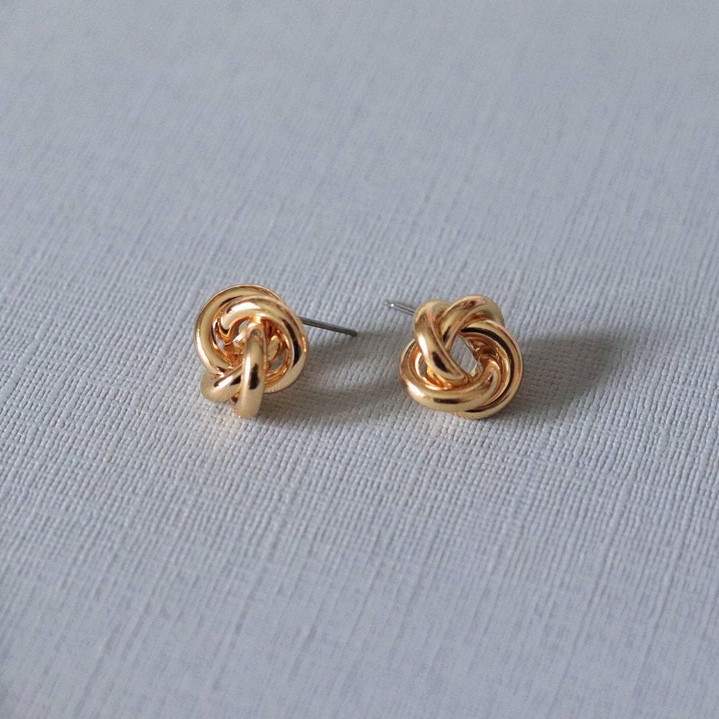 Gold Knot Stud Earrings | Classic Knot Stud