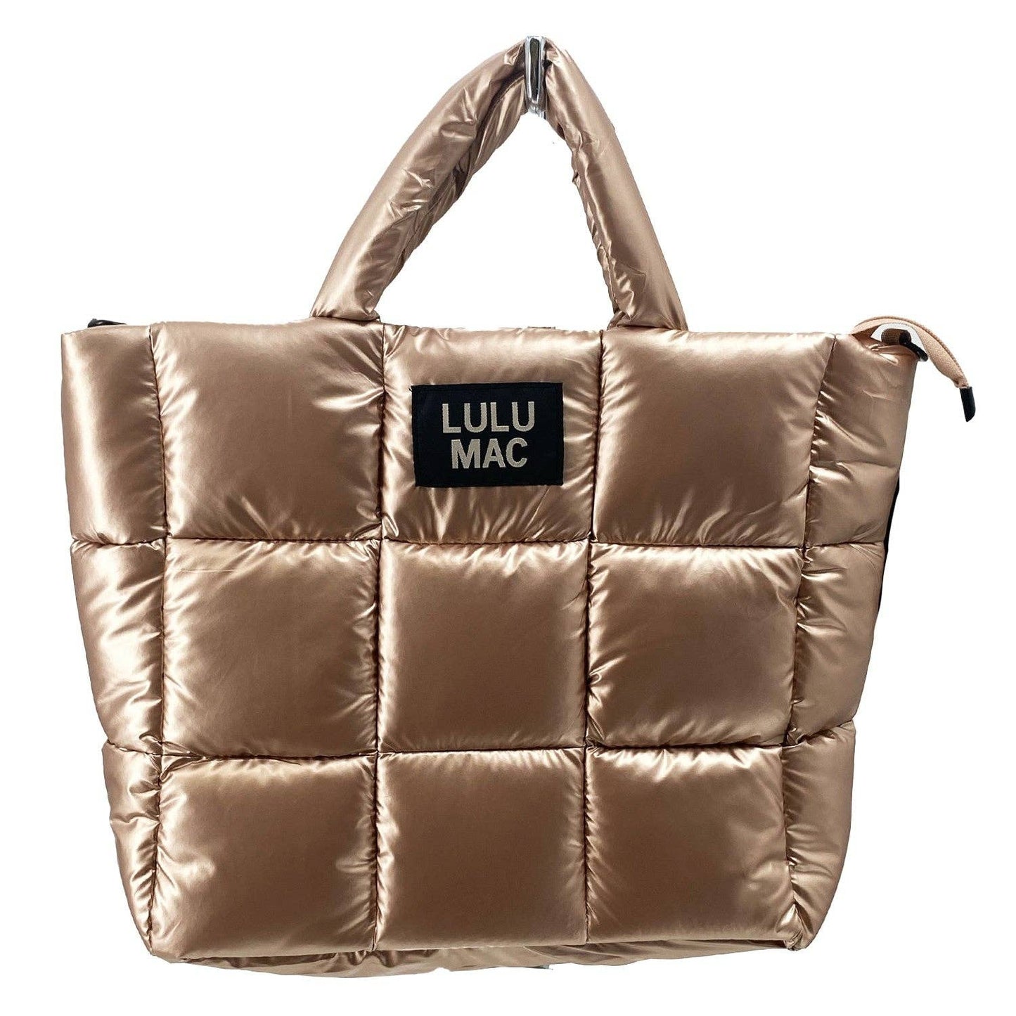 MP-8273 Large Puffer Metallic Handbag-Champagne