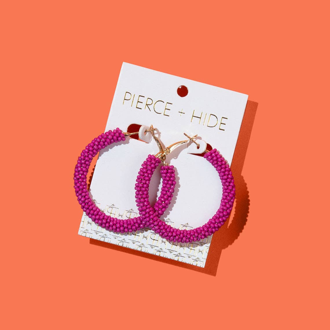 Custom Solid Beaded Hoop Earrings | Colored Hoop