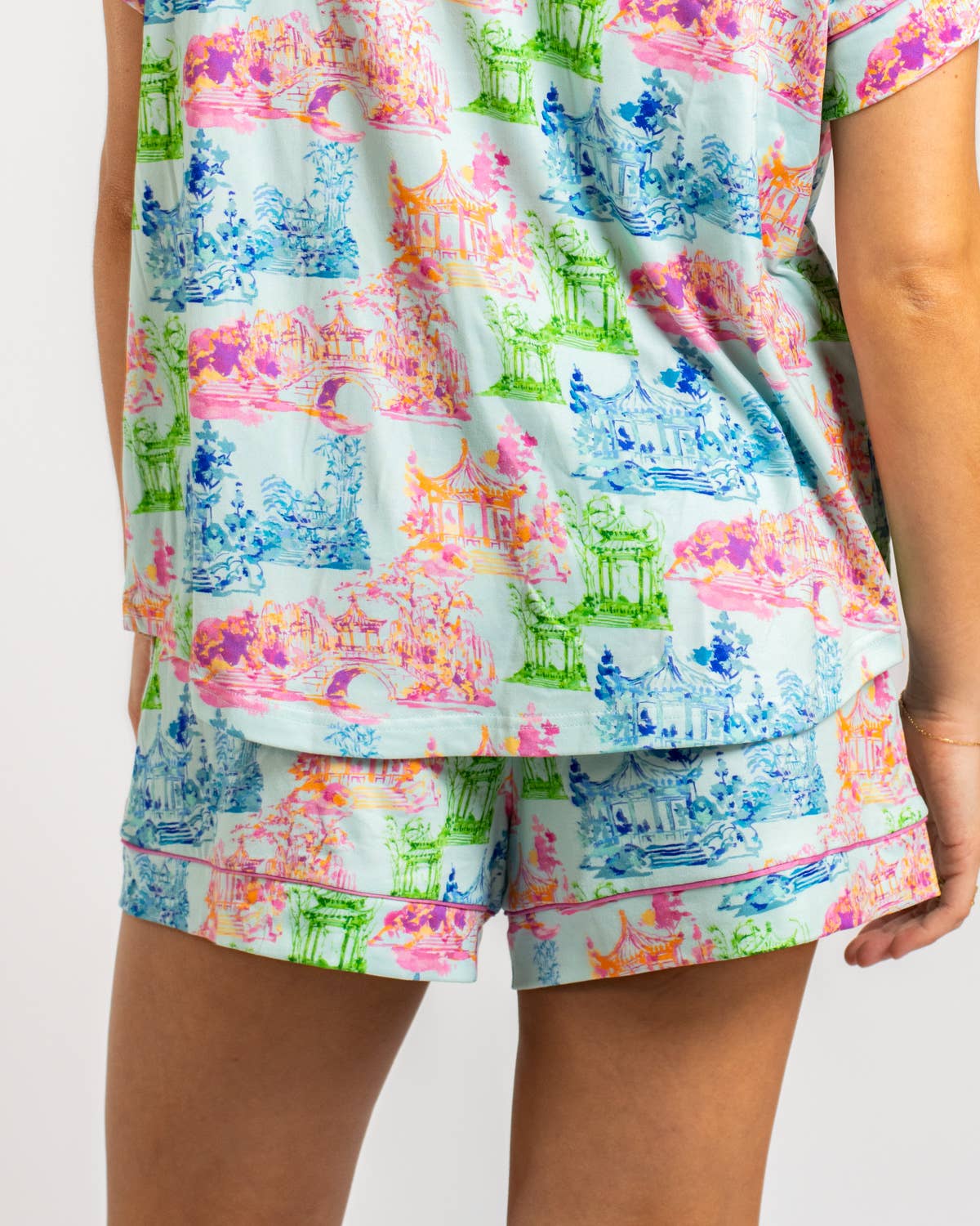 Maya Sleep Shorts Aqua/Multi -Asst.