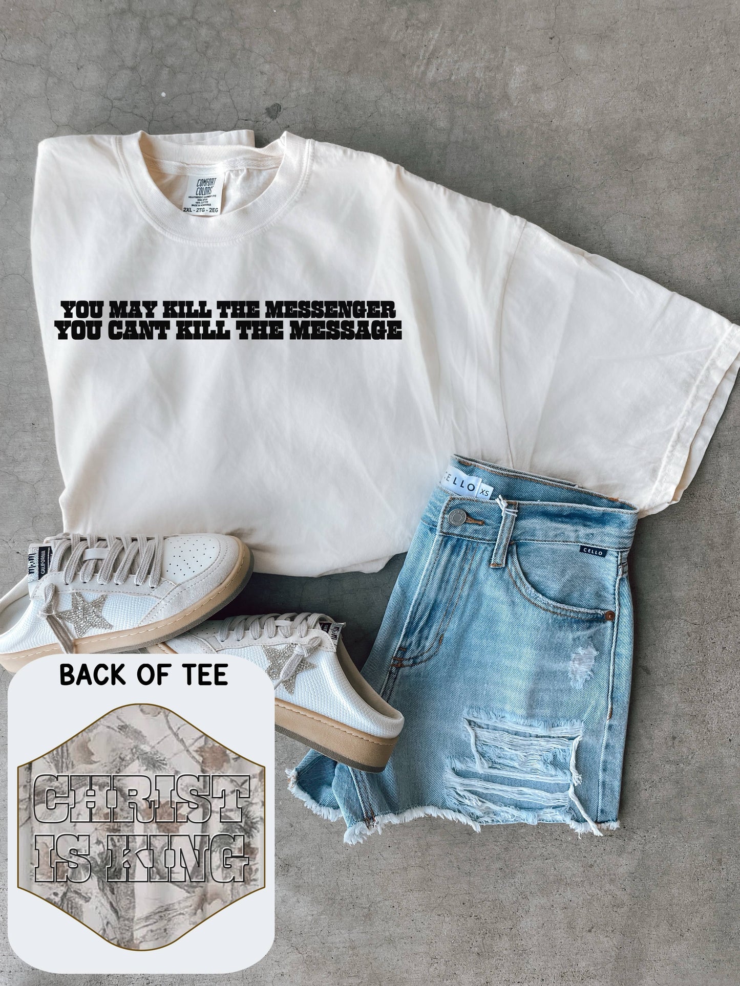 Charlie Kirk can’t kill the message tee shirts camo Jesus