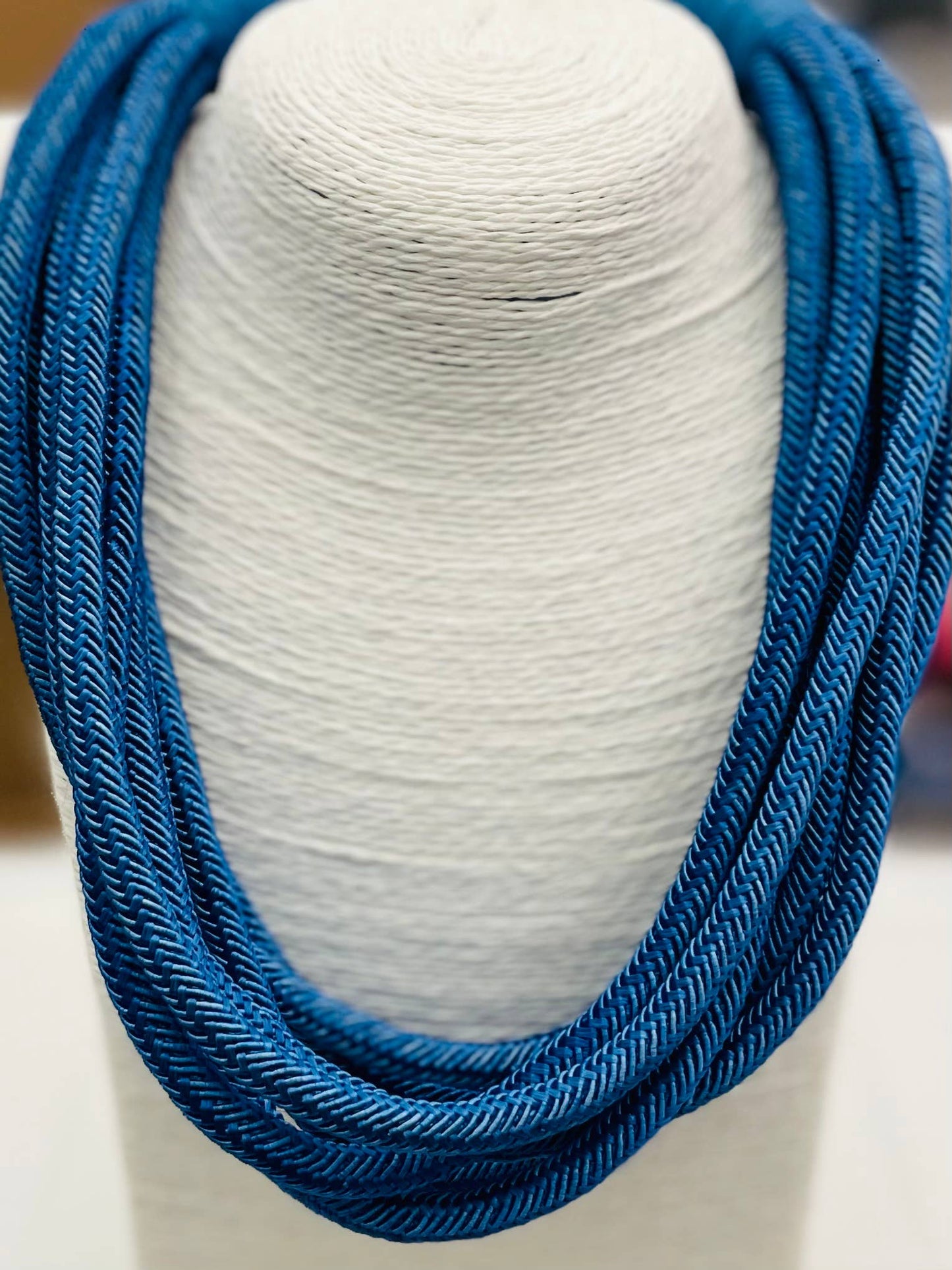 "Original" Slub 8-Strand Necklace (cobalt)
