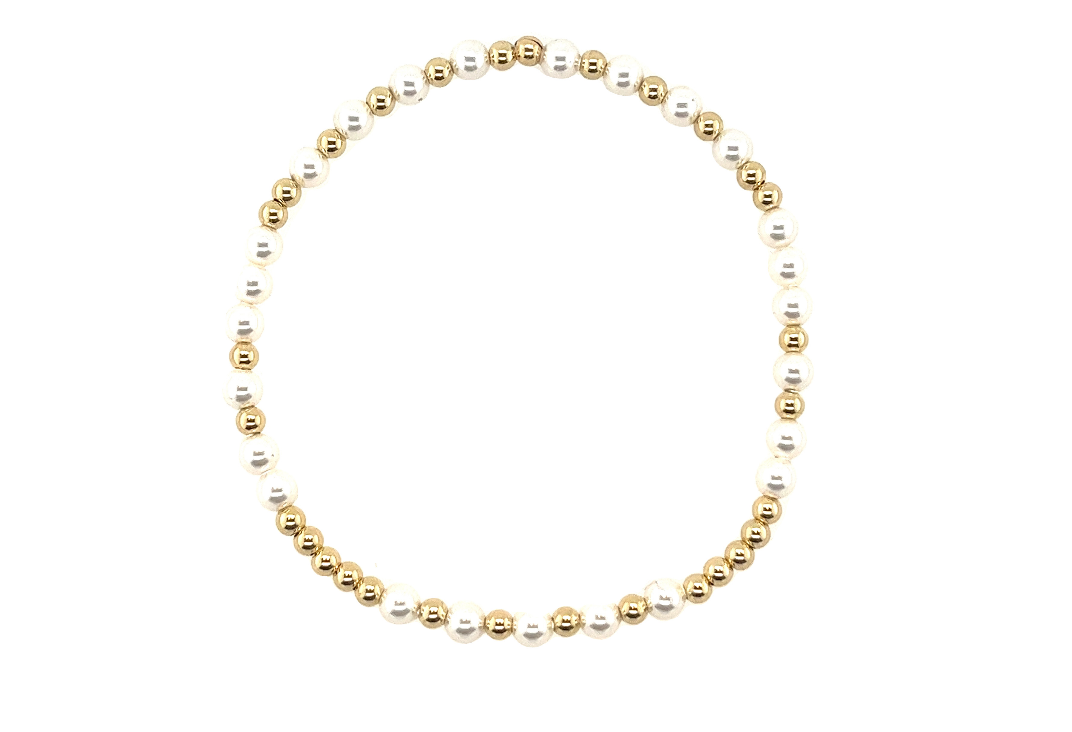 EMMA | Stretchy Anti-Tarnish Gold Filled & Pearls Bracelet