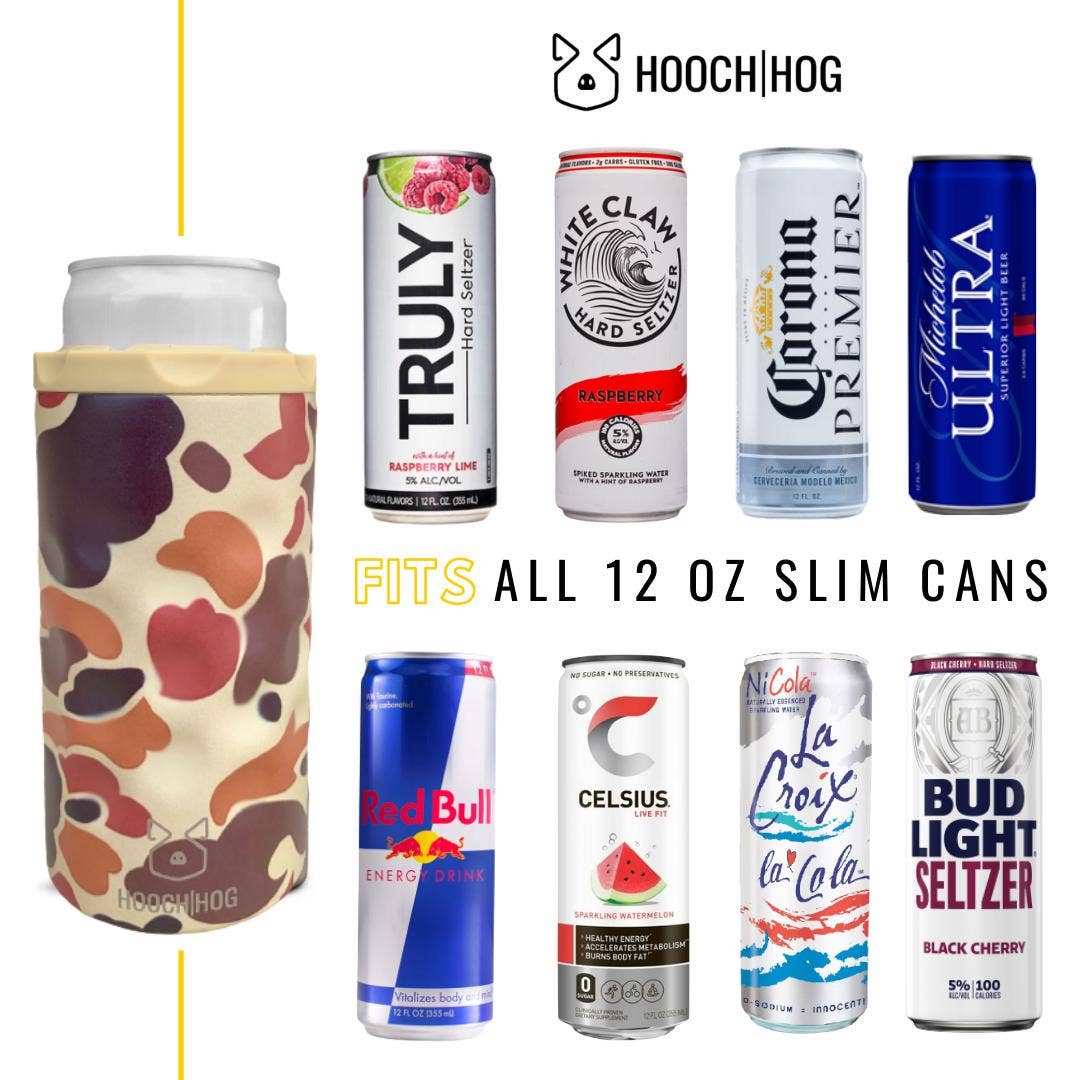 The Skinny Can Cooler - Old School Camo