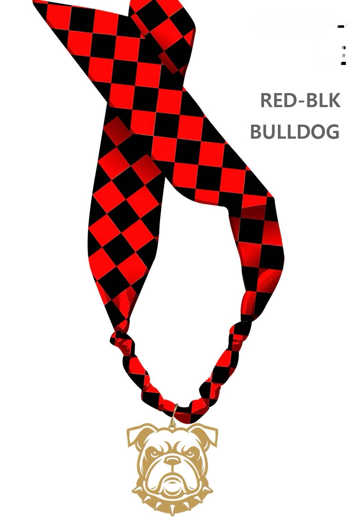 Red and Black Gameday Scarf Necklace