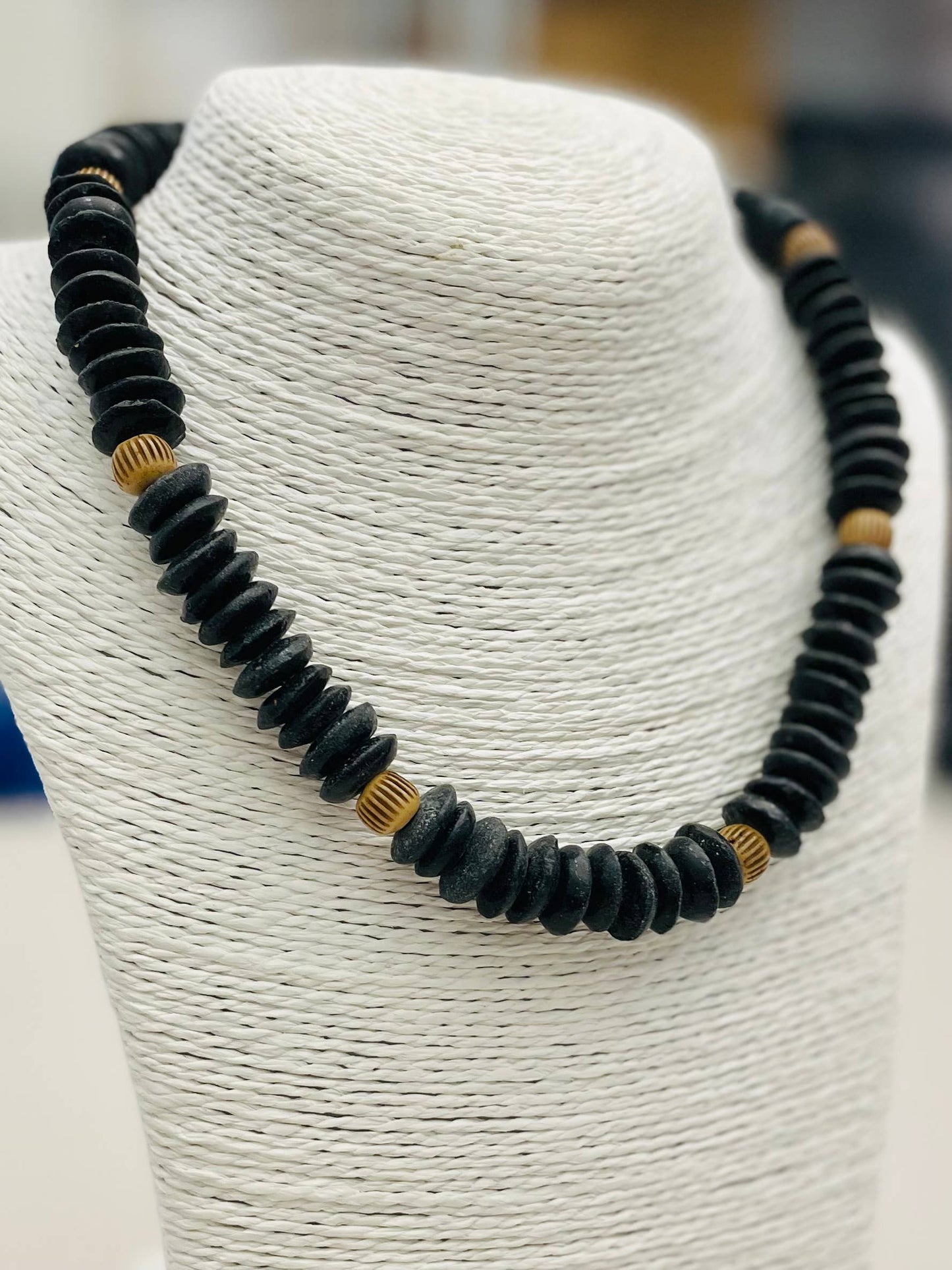 FALL - Stone Necklace (black) (multi-10)