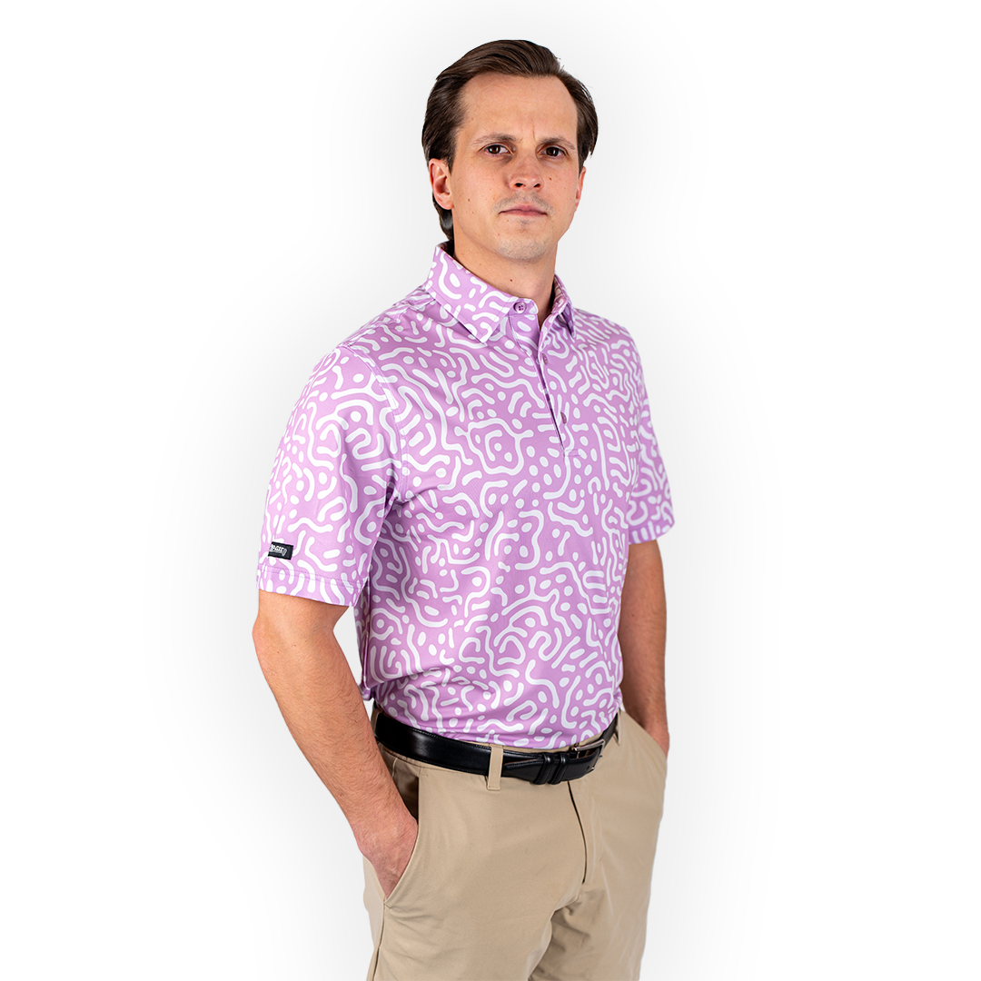 Wrong Fairway Men's Polo (Lavender)
