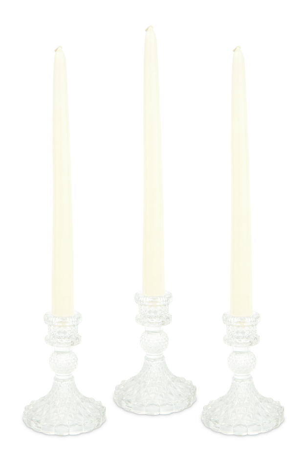 Vintage Style Pressed Glass Candle Holder