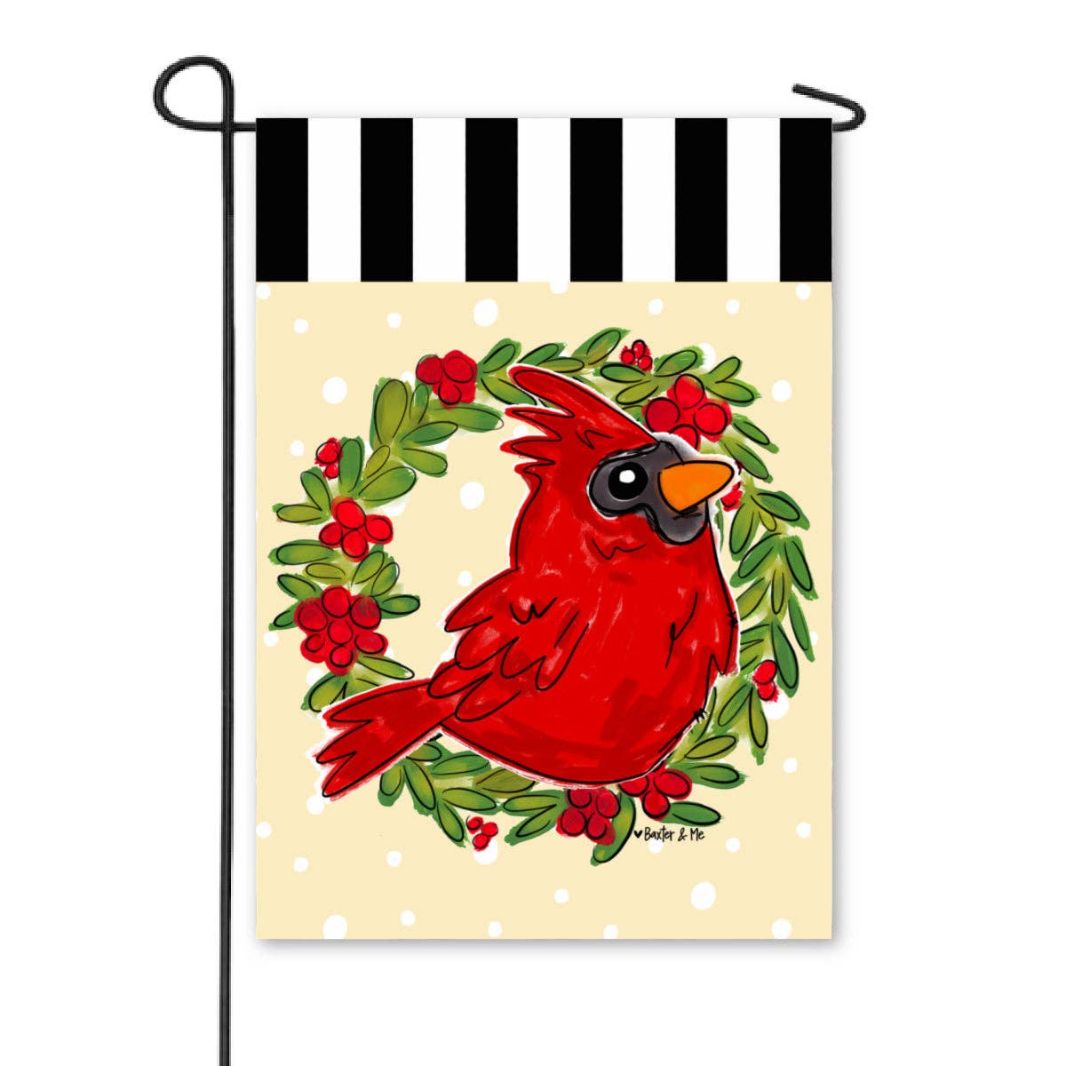 Christmas Cardinal Garden Flag