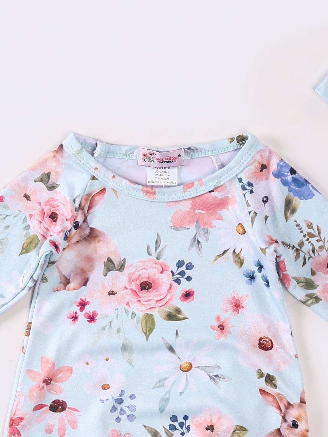 Floral Snuggle Bunny Baby Gown