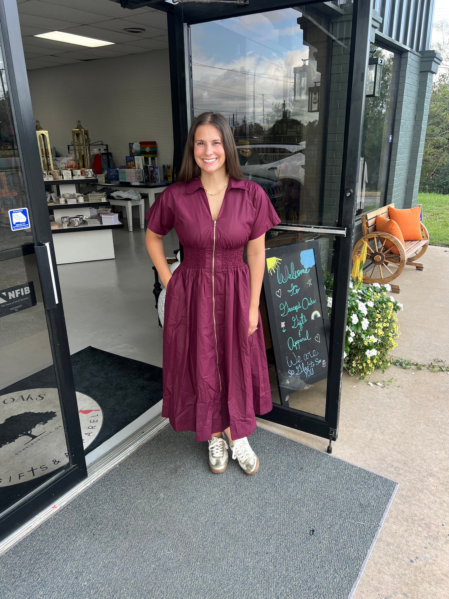 Entro Dresses Zip Front/Short Slv