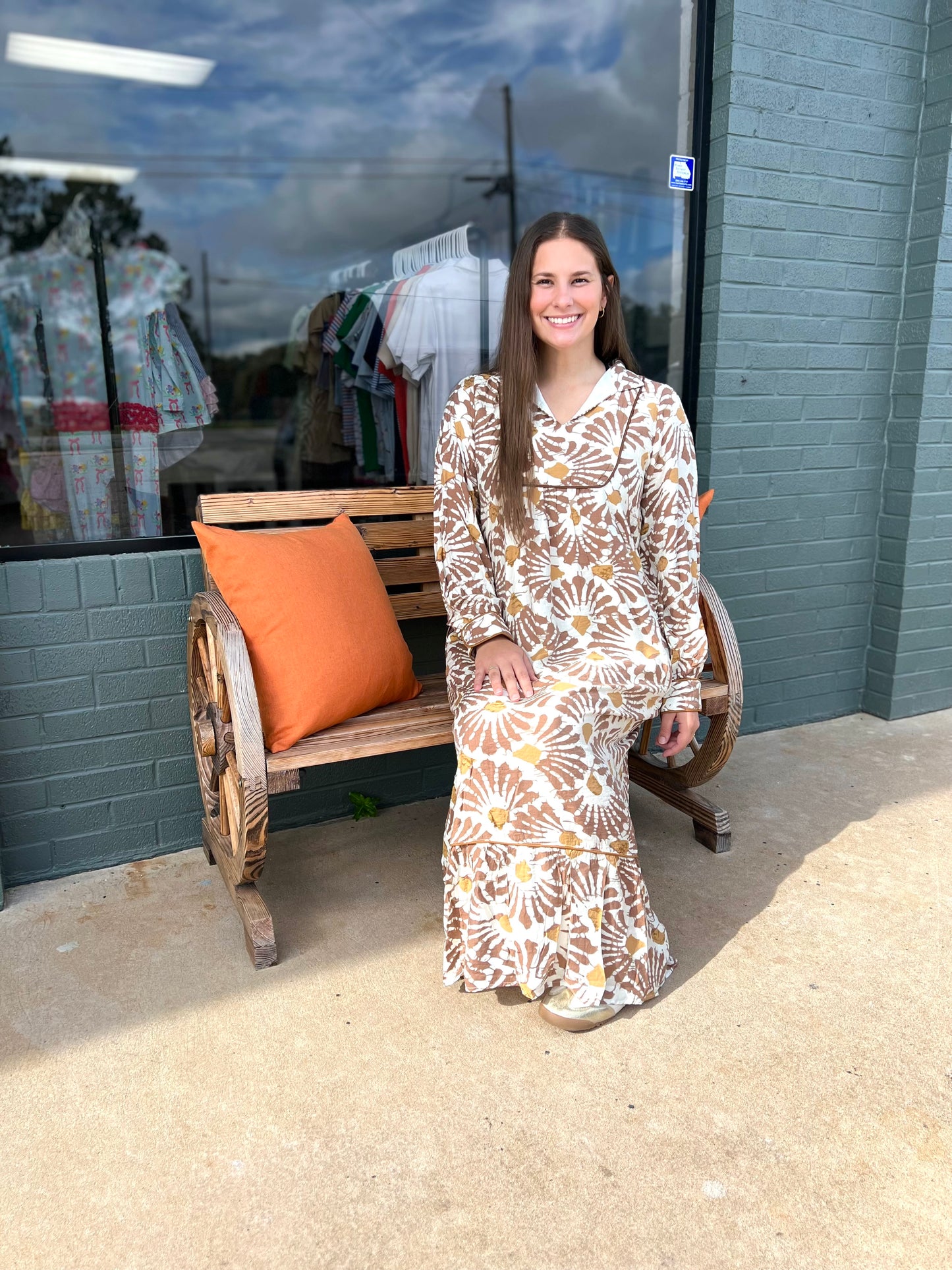 Jodifl Dresses Mocha/Mustard Prntd