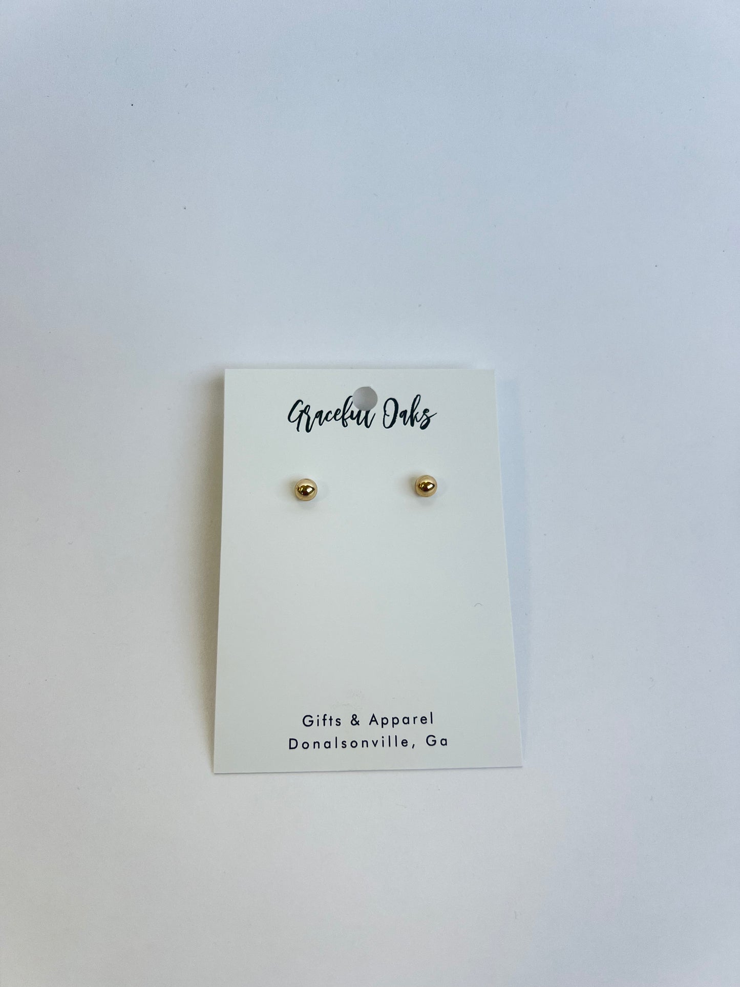 Gold Beaded Stud Earring