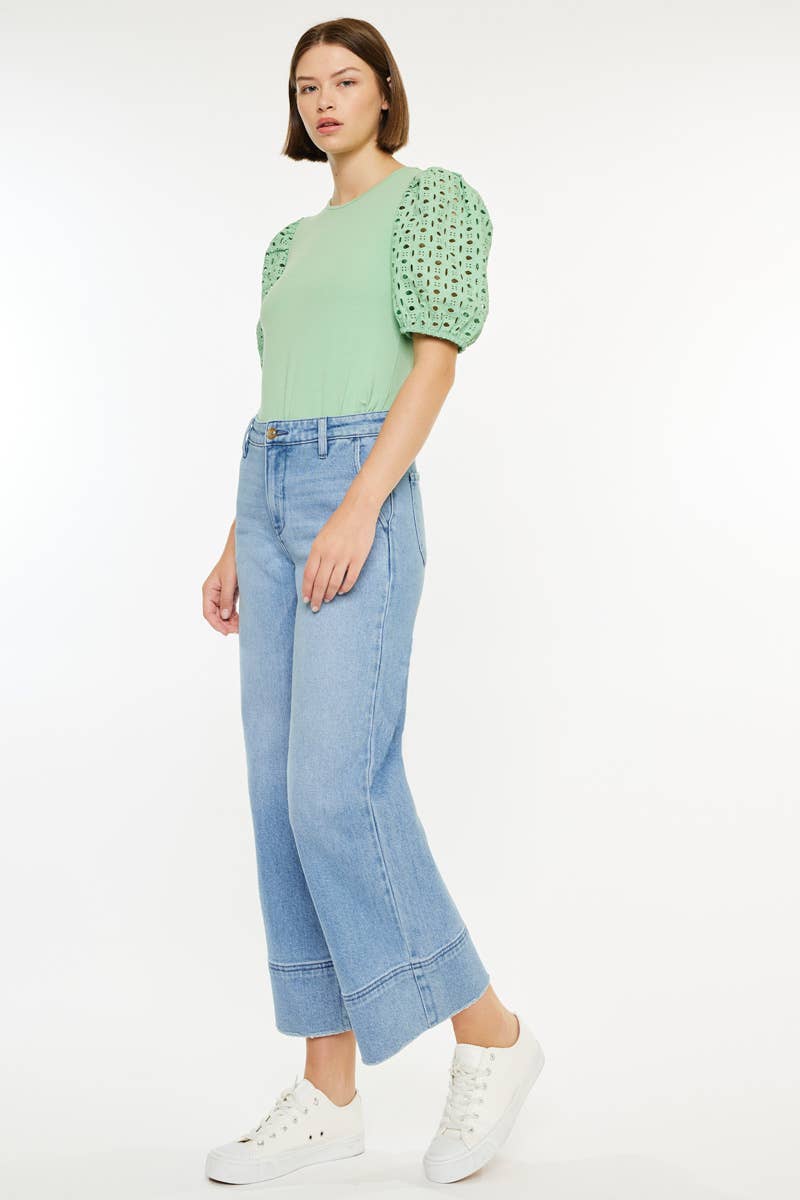 OPEN PACK HIGH RISE CROPPED WIDE LEG-KC9400M