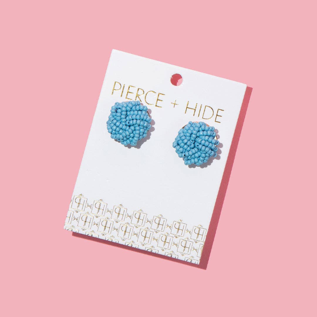 Custom Beaded Knot Stud Earrings | Knotted Stud