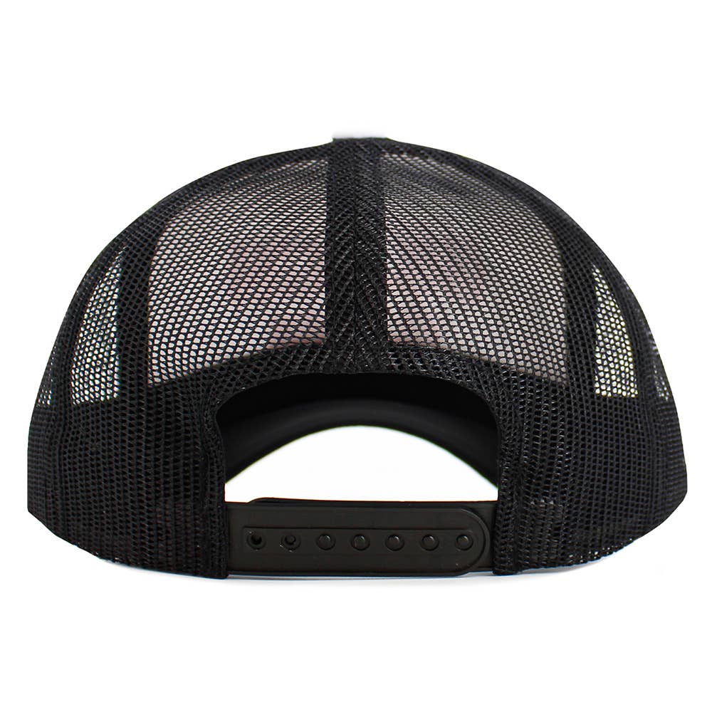 BEACH BUM Message Embroidered Mesh Back Trucker Hat