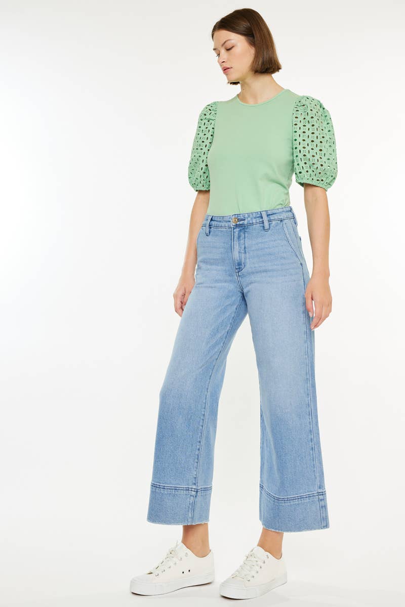 OPEN PACK HIGH RISE CROPPED WIDE LEG-KC9400M