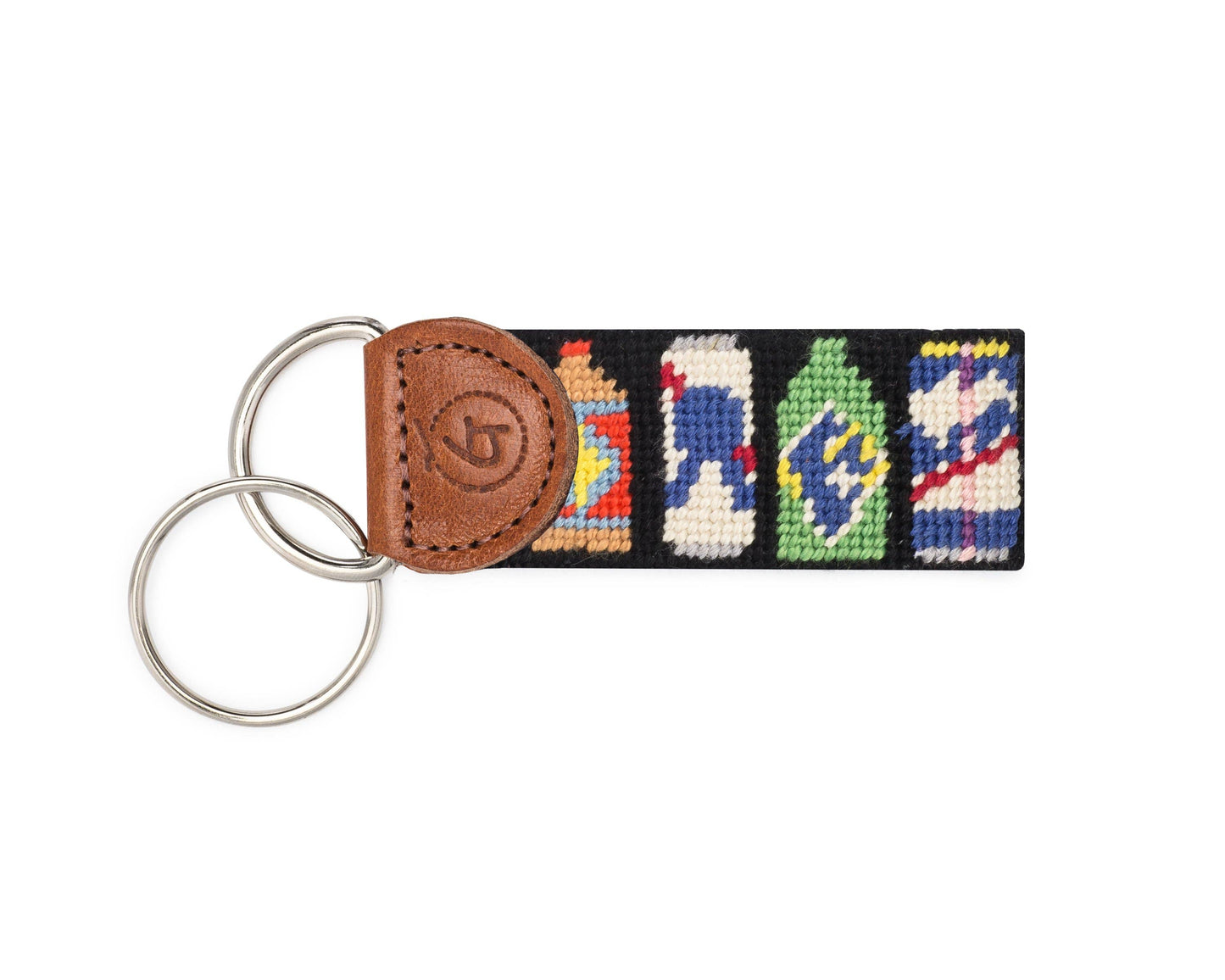 Beer Needlepoint Keychain