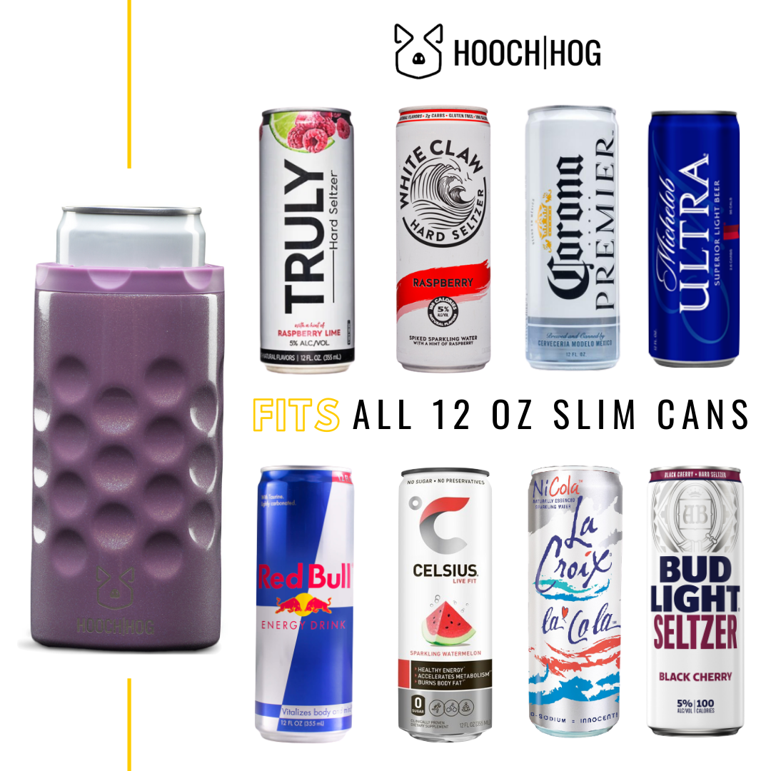 The Skinny Can Cooler - Purple Glitter