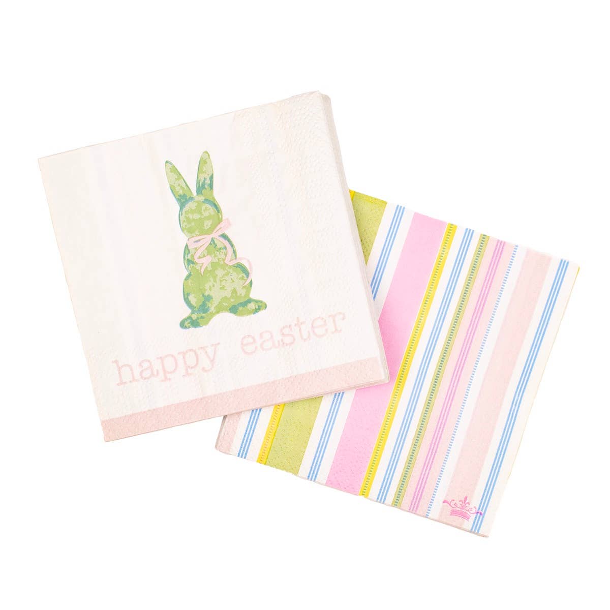 Boxwood Bunny Cocktail Napkins White/Multi 5x5