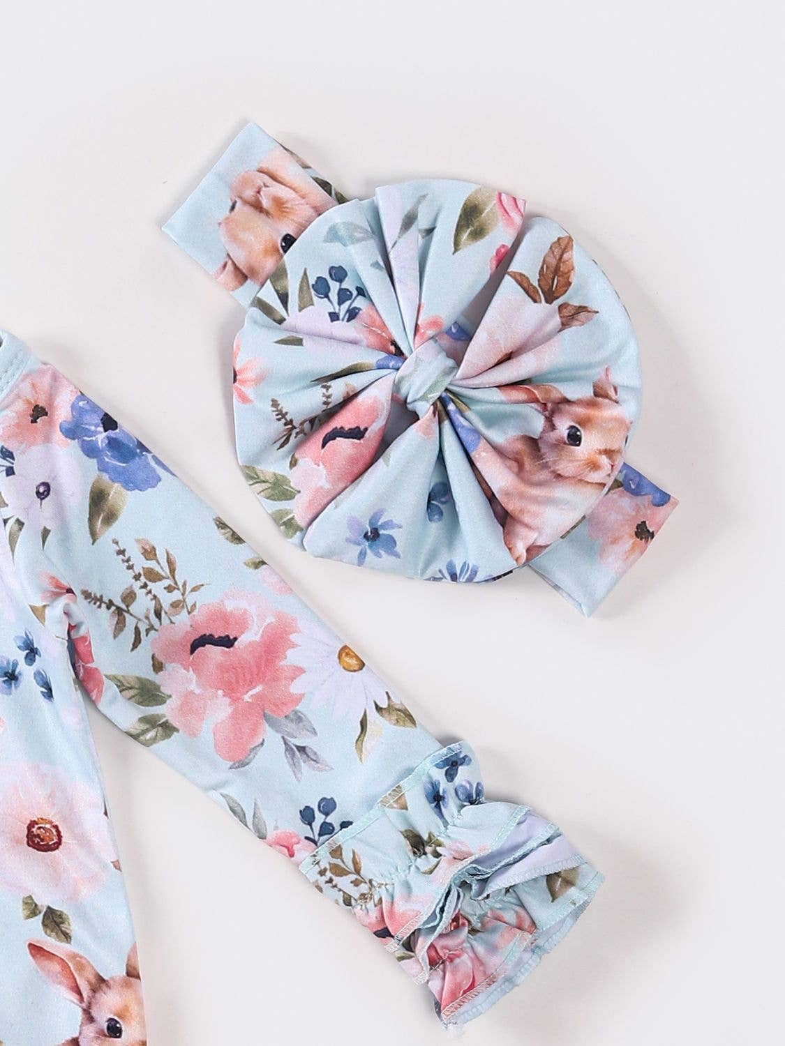 Floral Snuggle Bunny Baby Gown