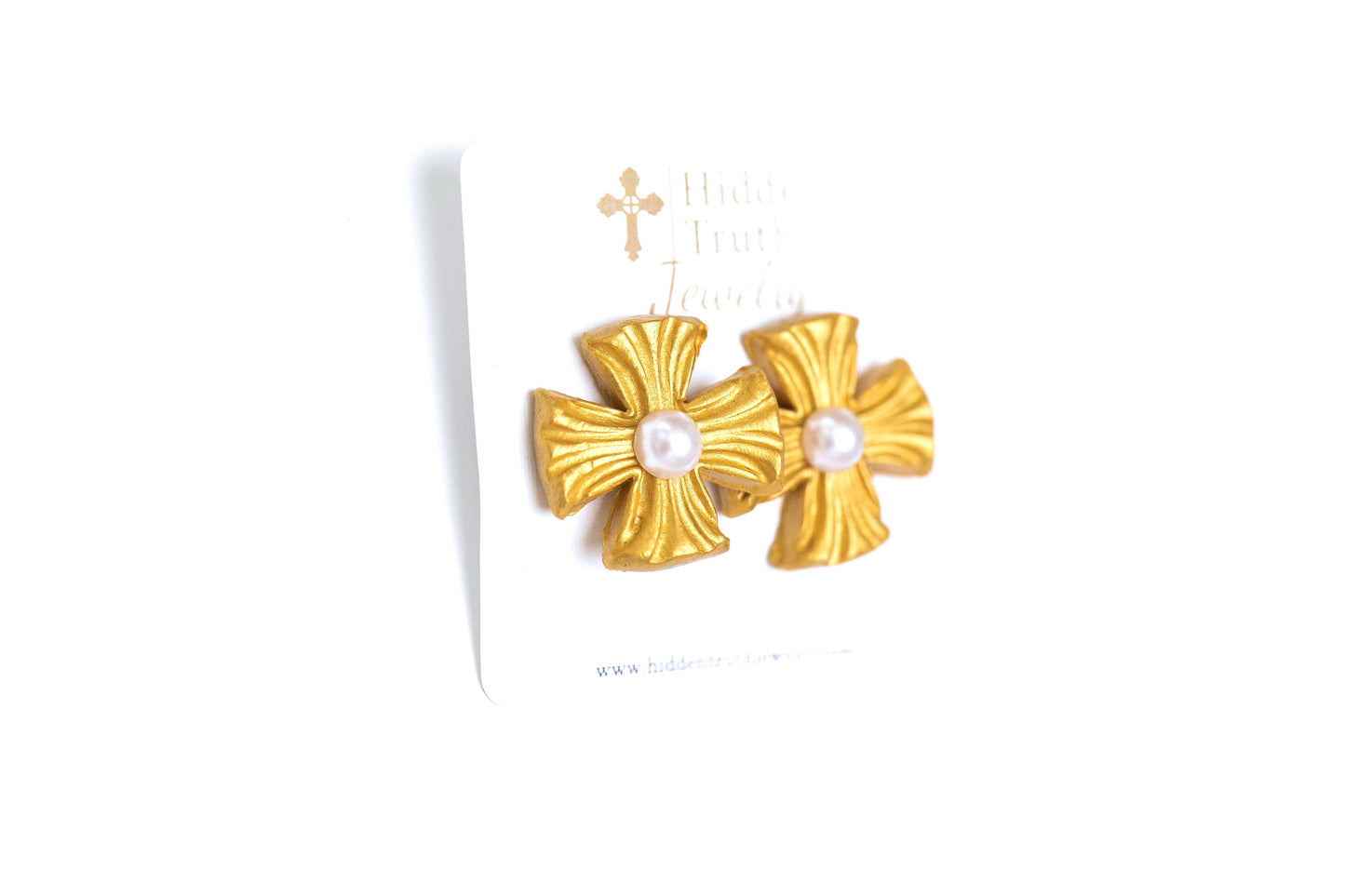 Julia Blair with Pearl Stud Earrings