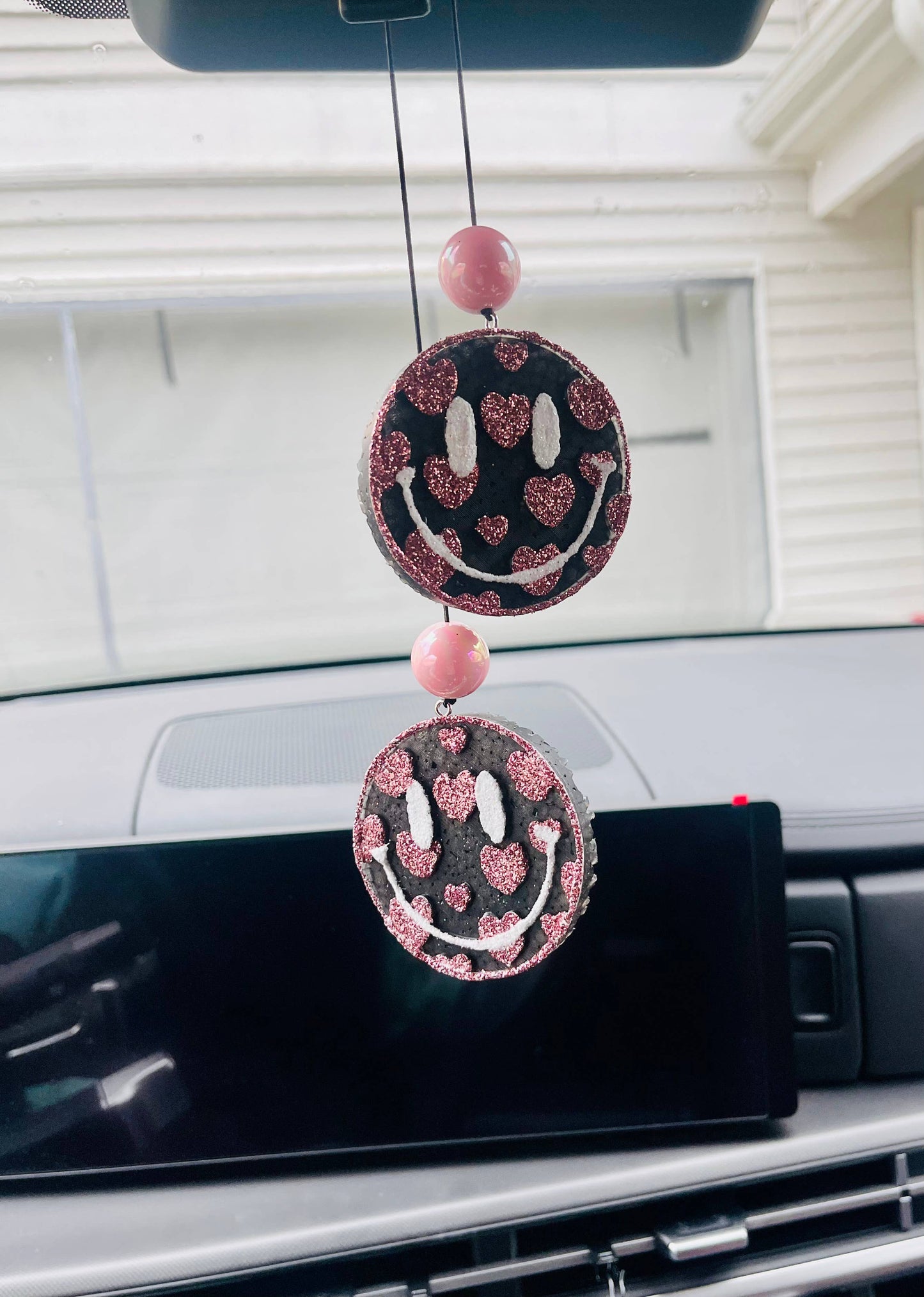 Heart Face Dangle Car Freshie