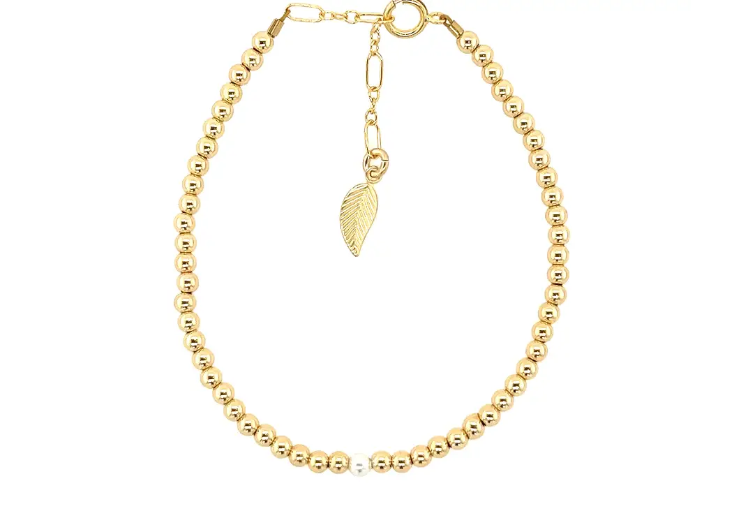 CAROLINA | Stretchy Anti-Tarnish Gold Filled & Pearls Bracelet