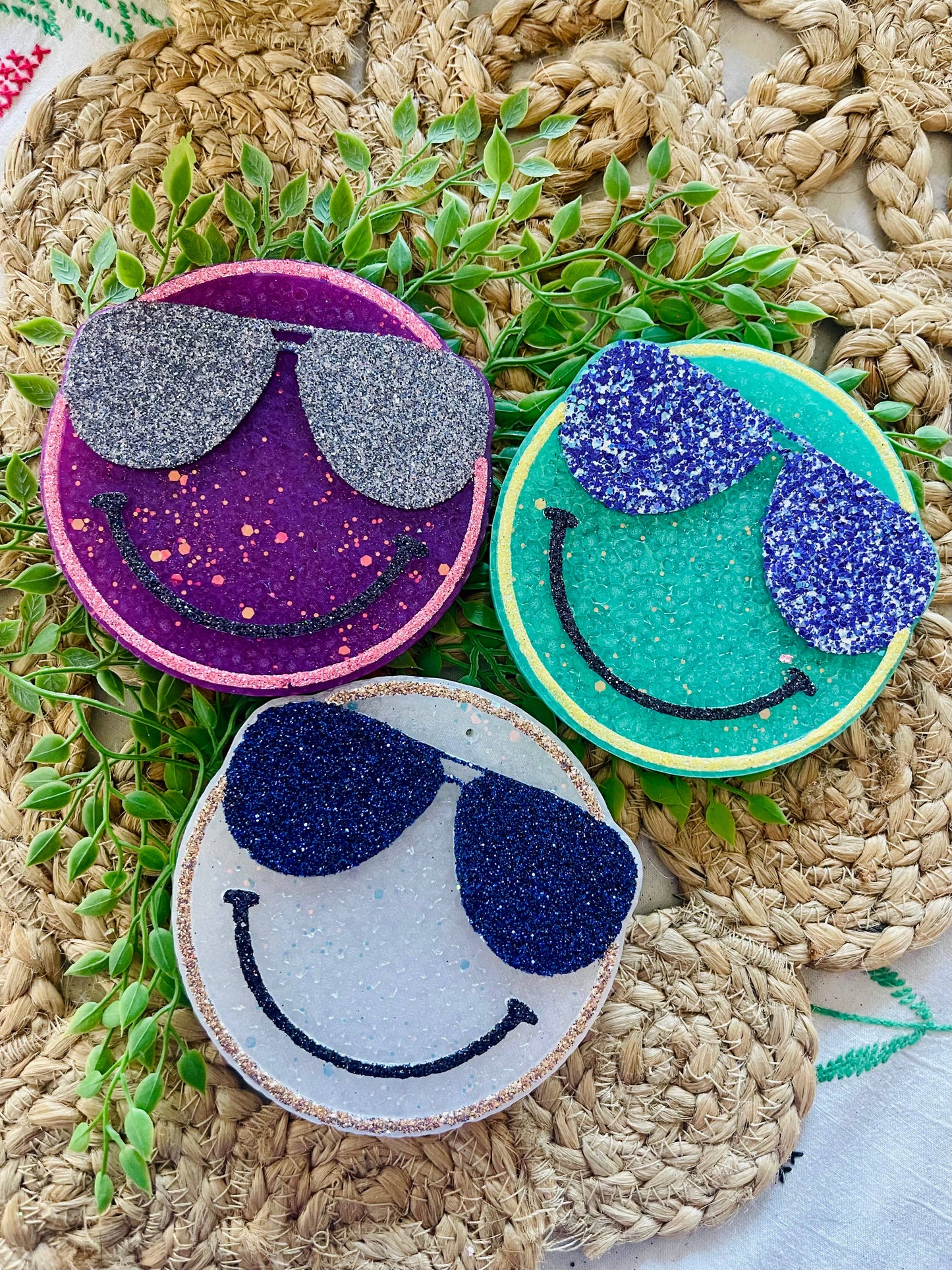 Aviator Happy Face Car Freshies