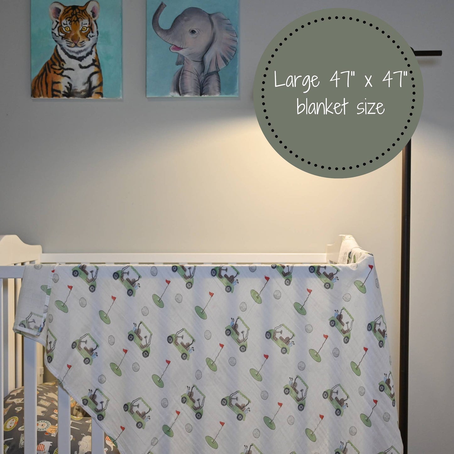 Golf A Round Baby Muslin Swaddle Blanket