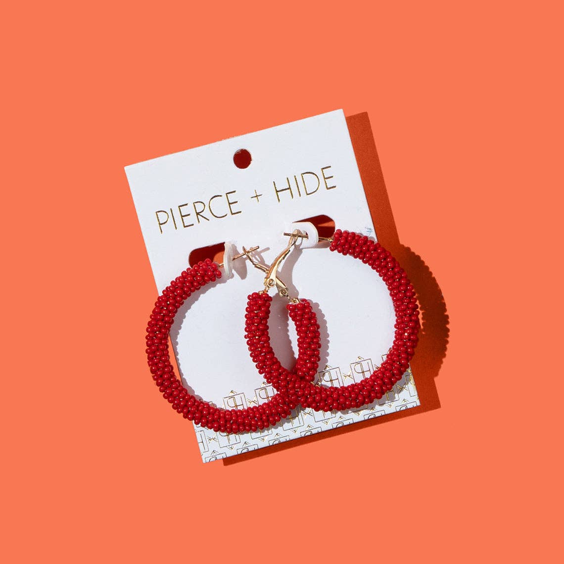 Custom Solid Beaded Hoop Earrings | Colored Hoop