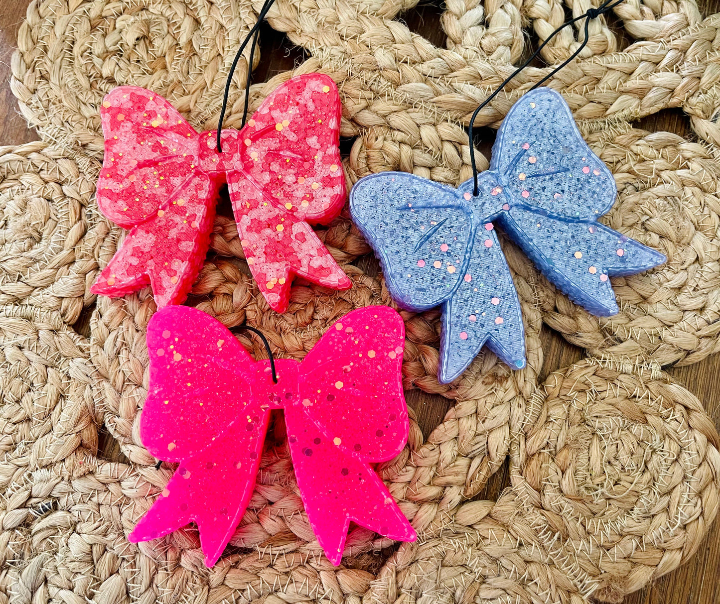 Glitter Bow Car Freshie