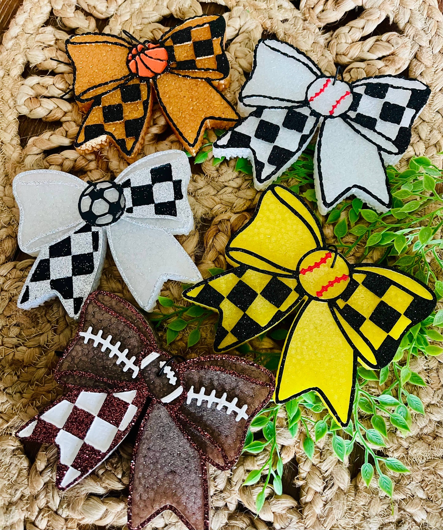 Softball Bow Car Freshie