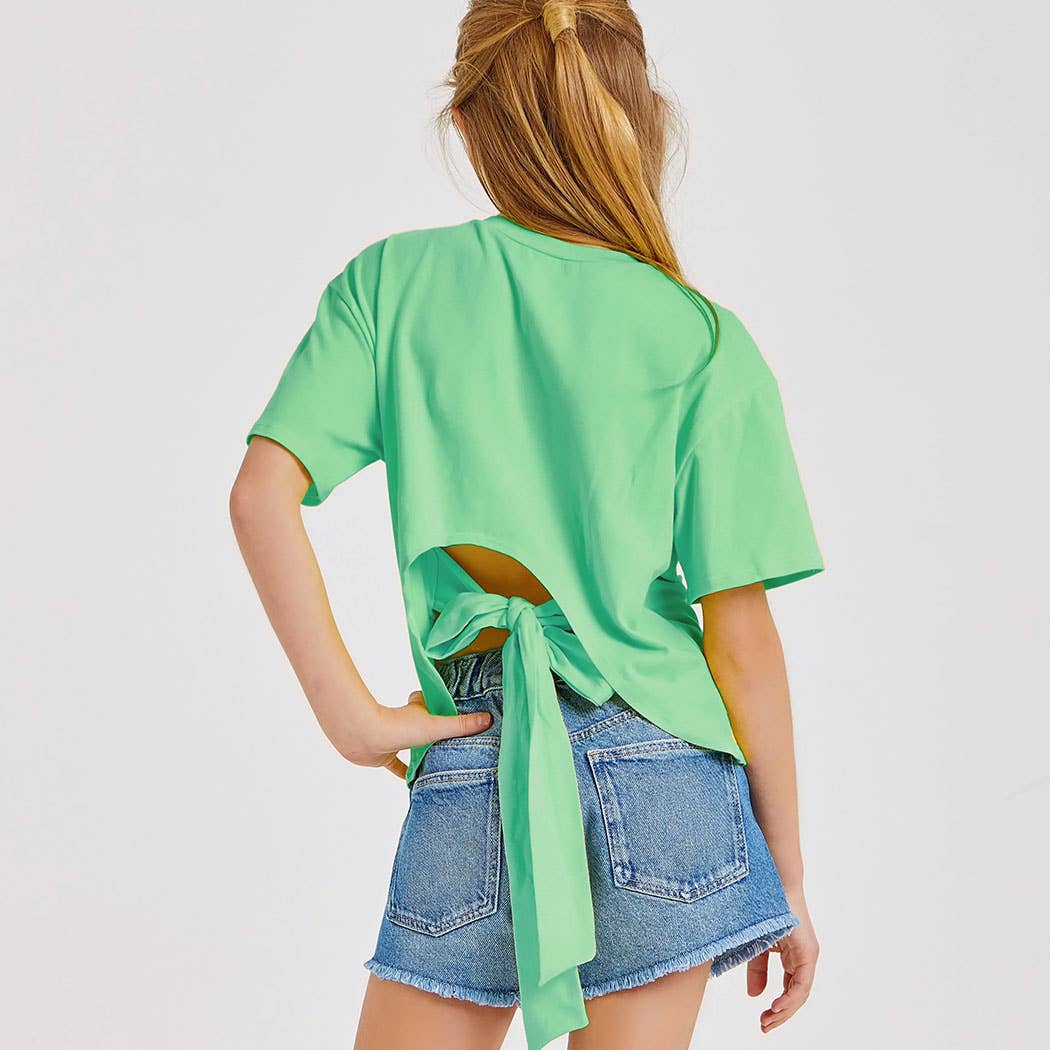 Kids Open Back Knit Top