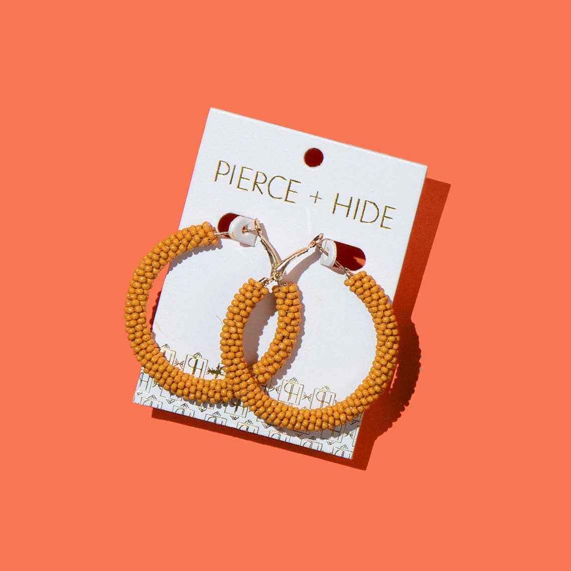 Custom Solid Beaded Hoop Earrings | Colored Hoop