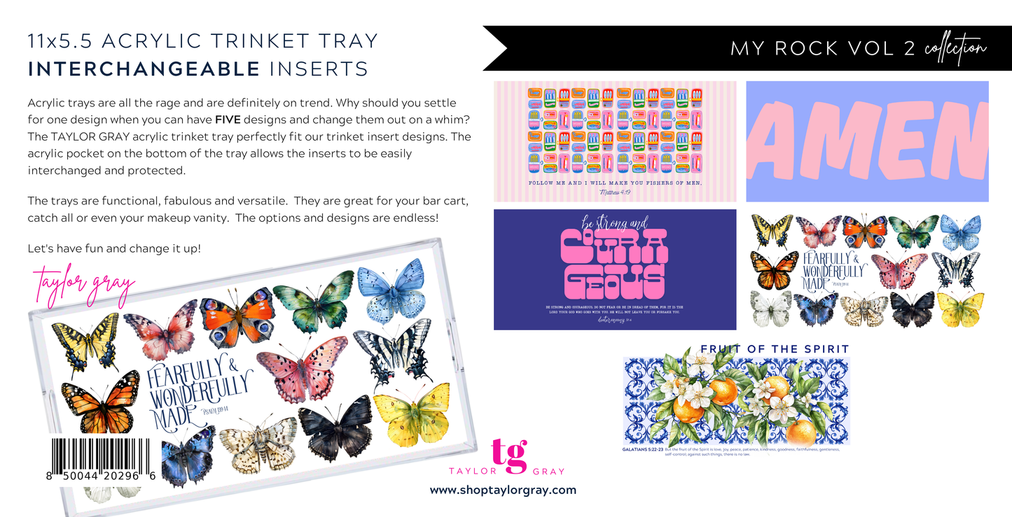 5.5x11 MY ROCK VOL 2 trinket tray insert set of 5