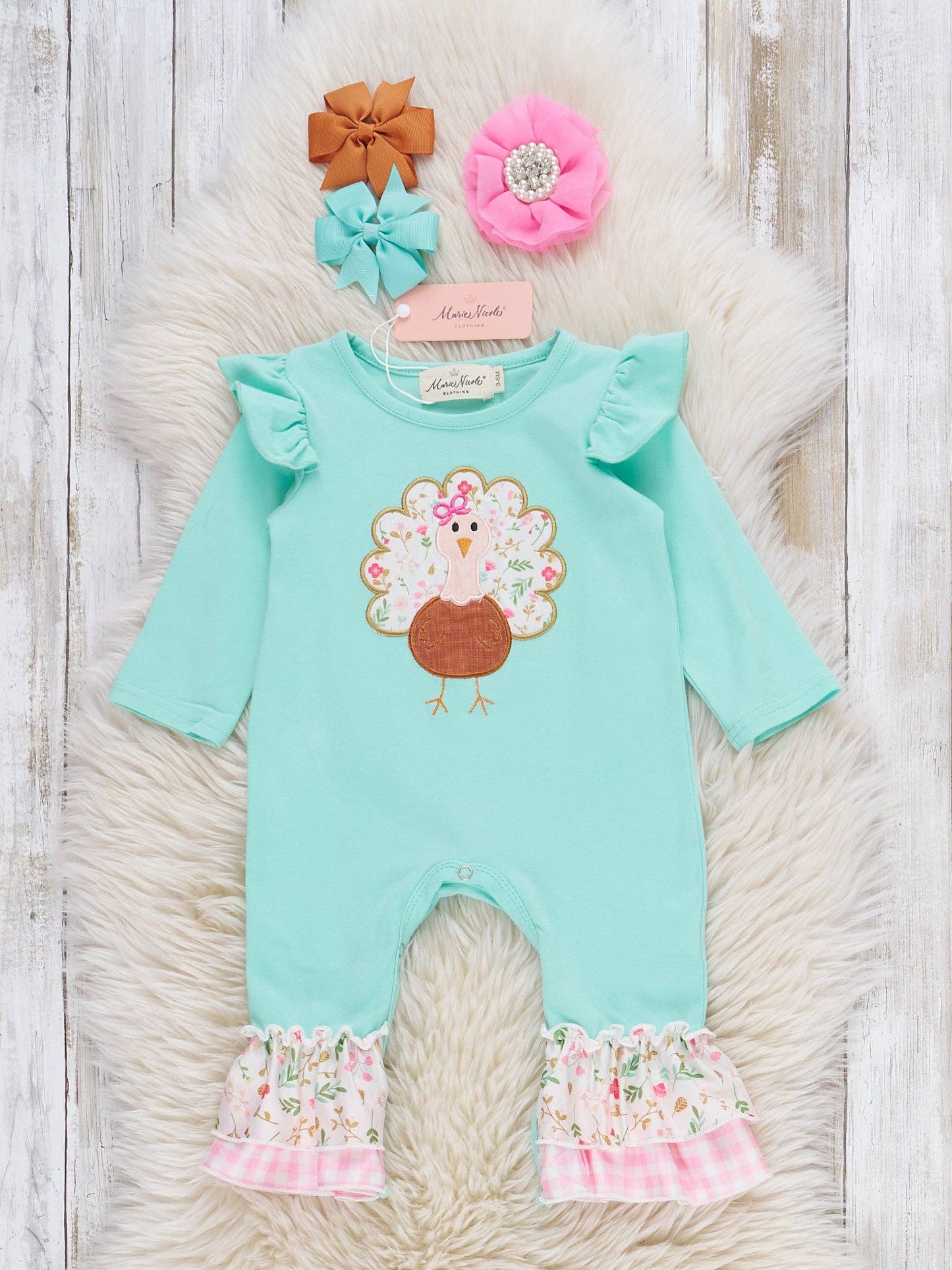 Gobble Garden Ruffle Romper