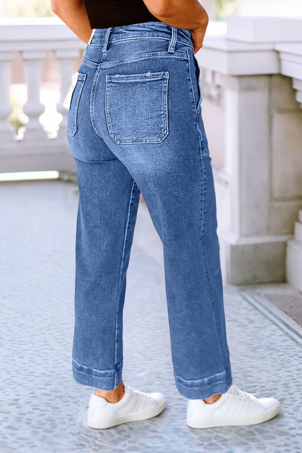 LDC Cropped High Rise Wide Leg Jeans