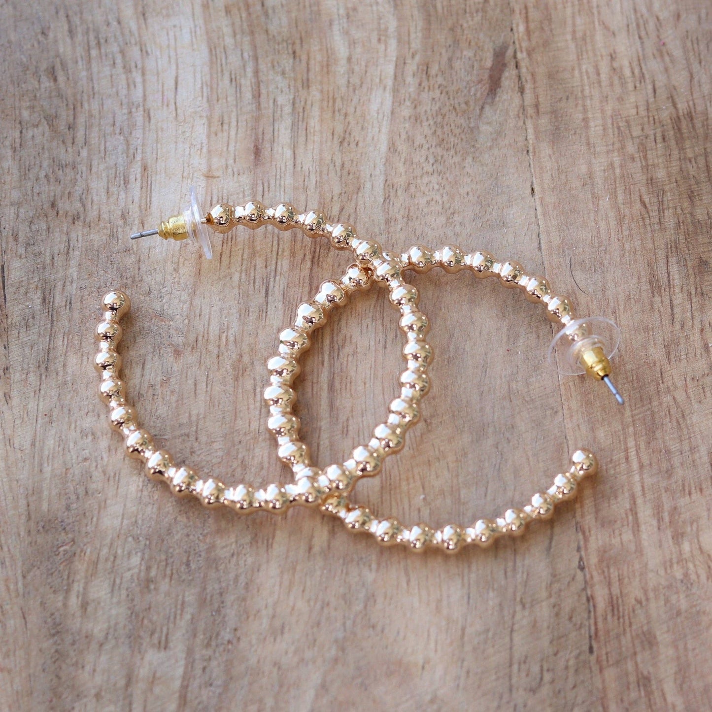 Gold Ball Hoop Earrings | Classic Gold Hoops