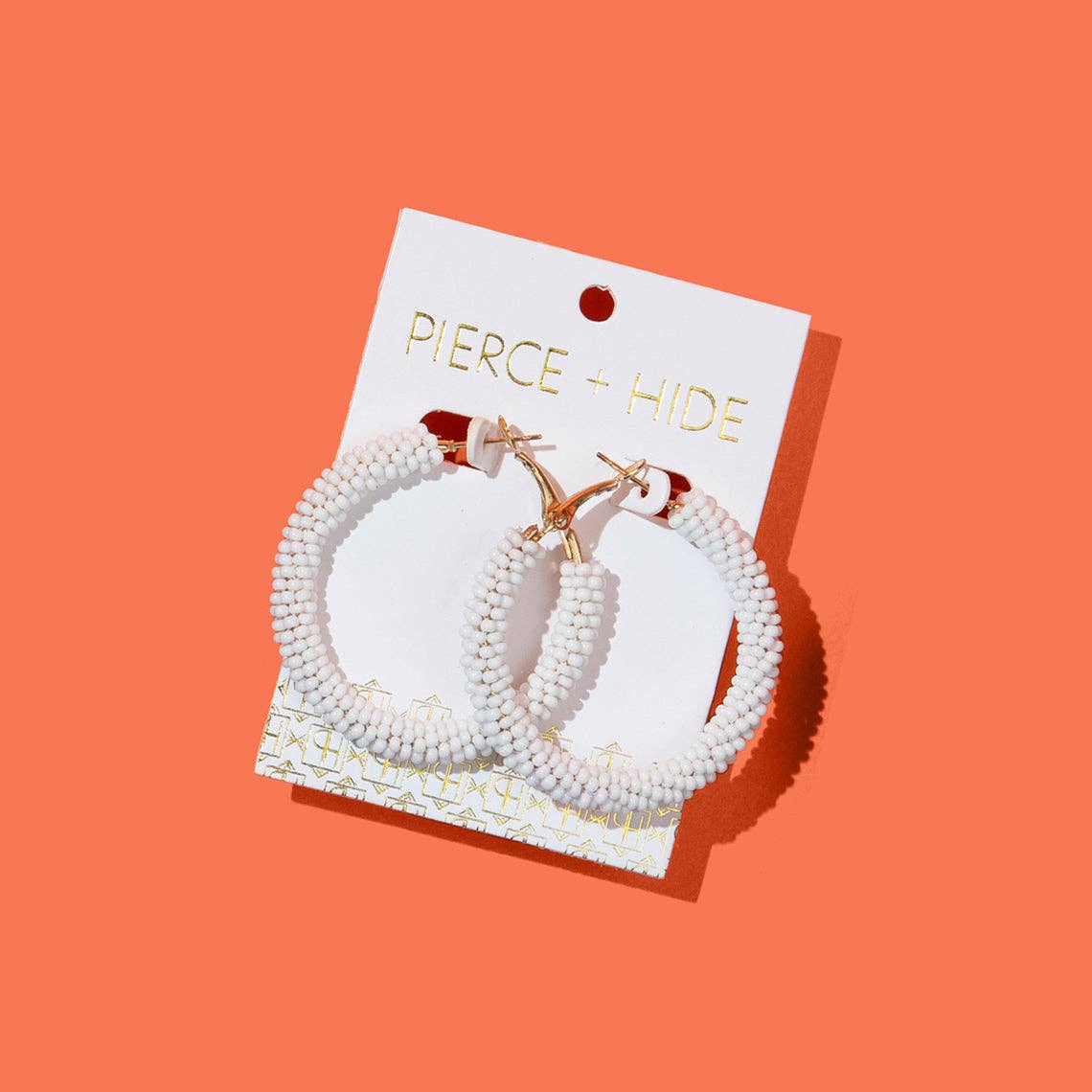 Custom Solid Beaded Hoop Earrings | Colored Hoop