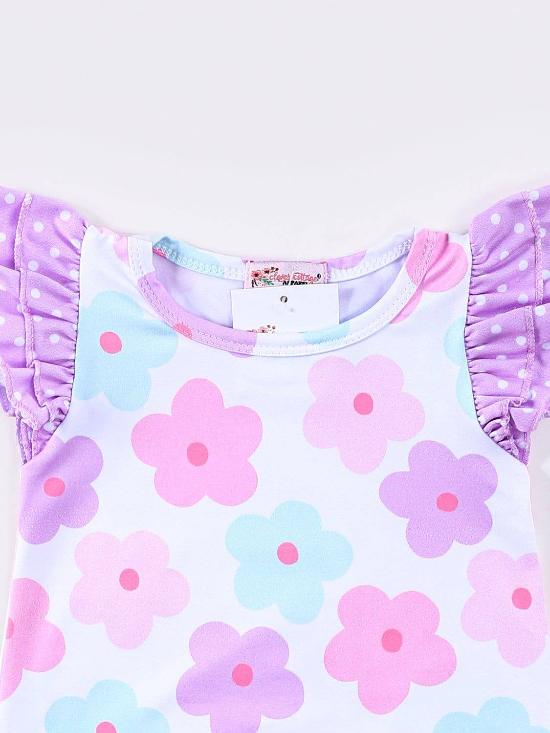 Purple Daisy Baby Romper