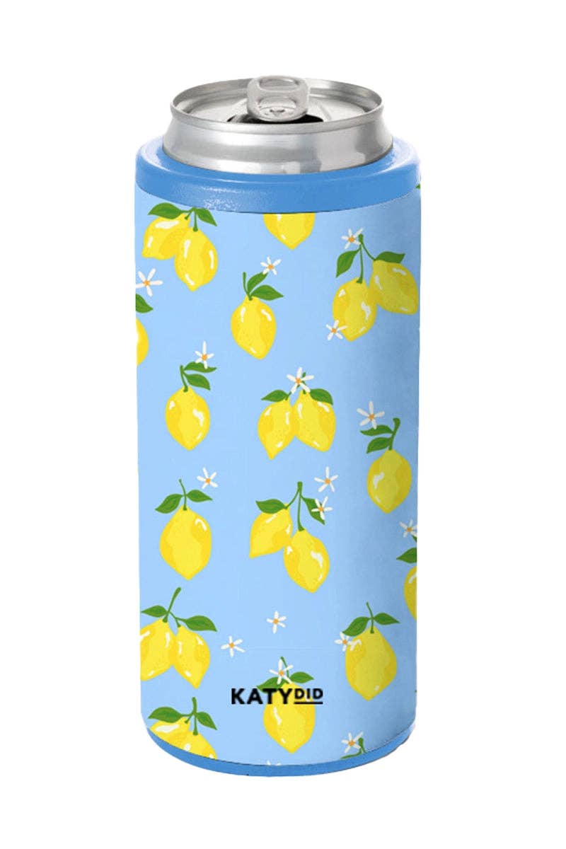 Zesty Lemons Koozie Slim Can Cooler