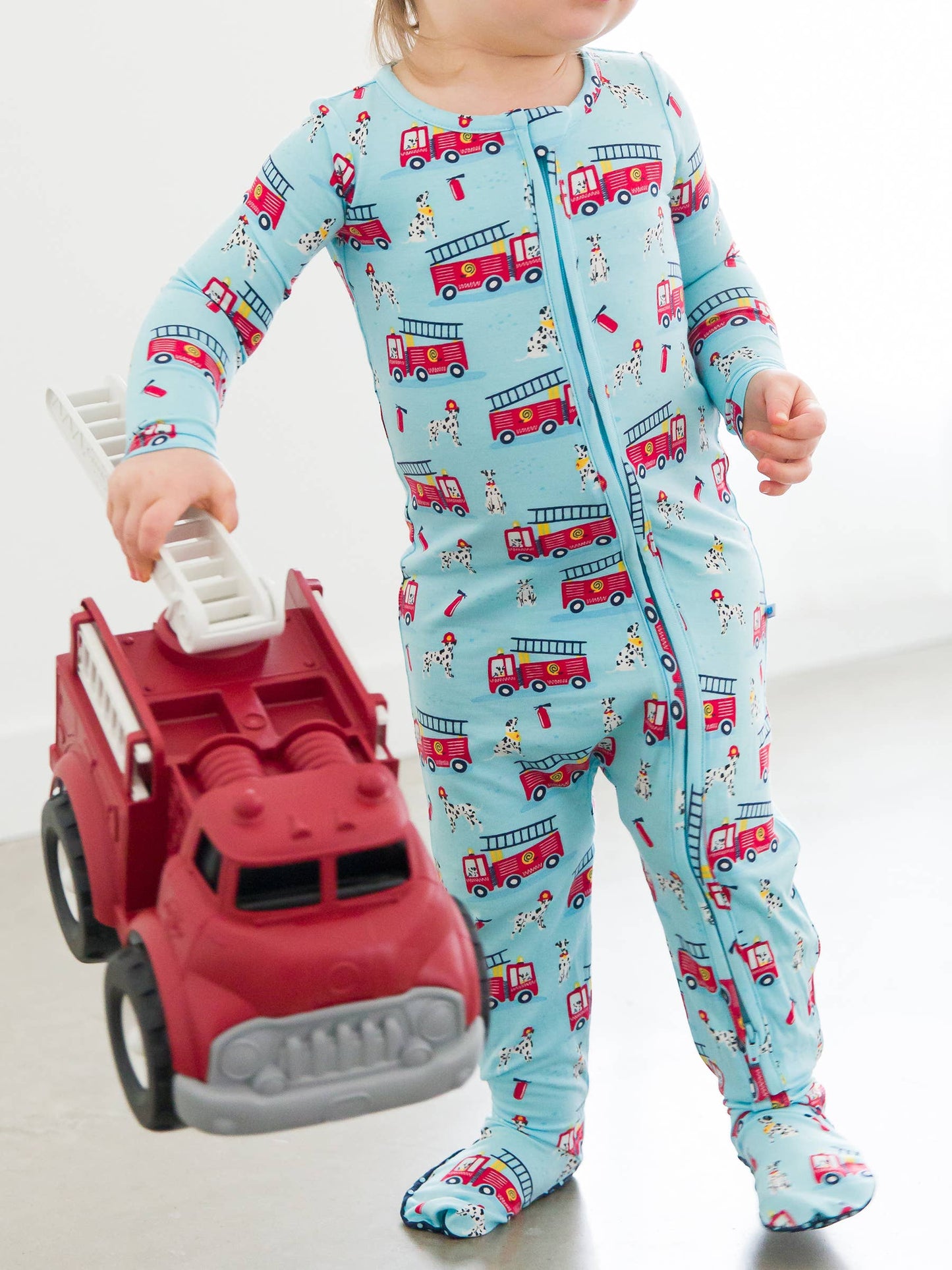 Baby Boys Paws To The Rescue Bamboo Viscose Footed One Piece Pajama