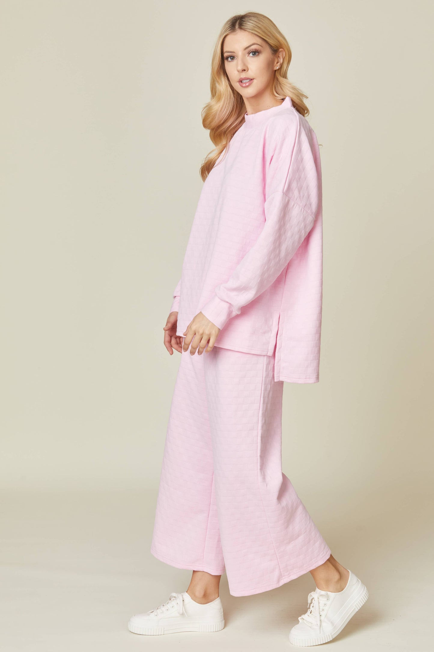 Solid Warm Quilted Set