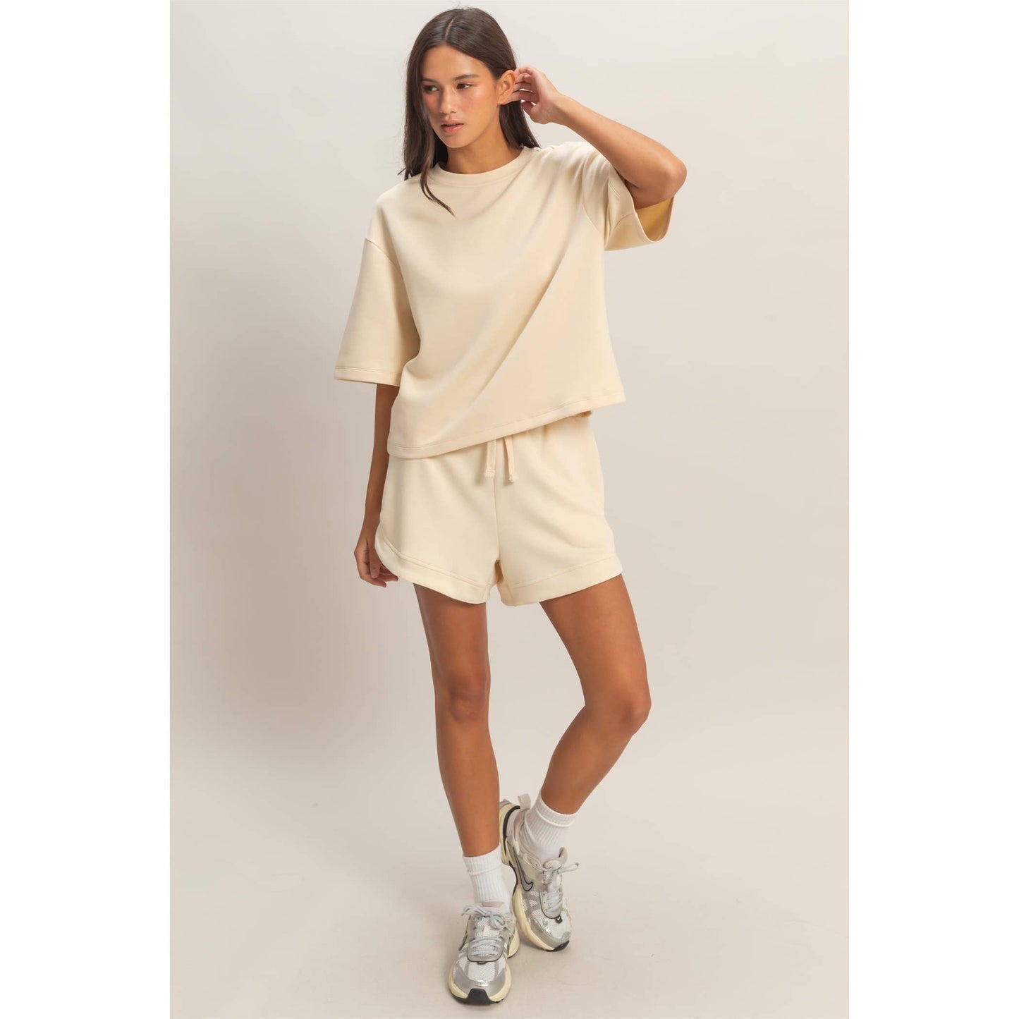 Scuba Short Sleeve Boxy Top